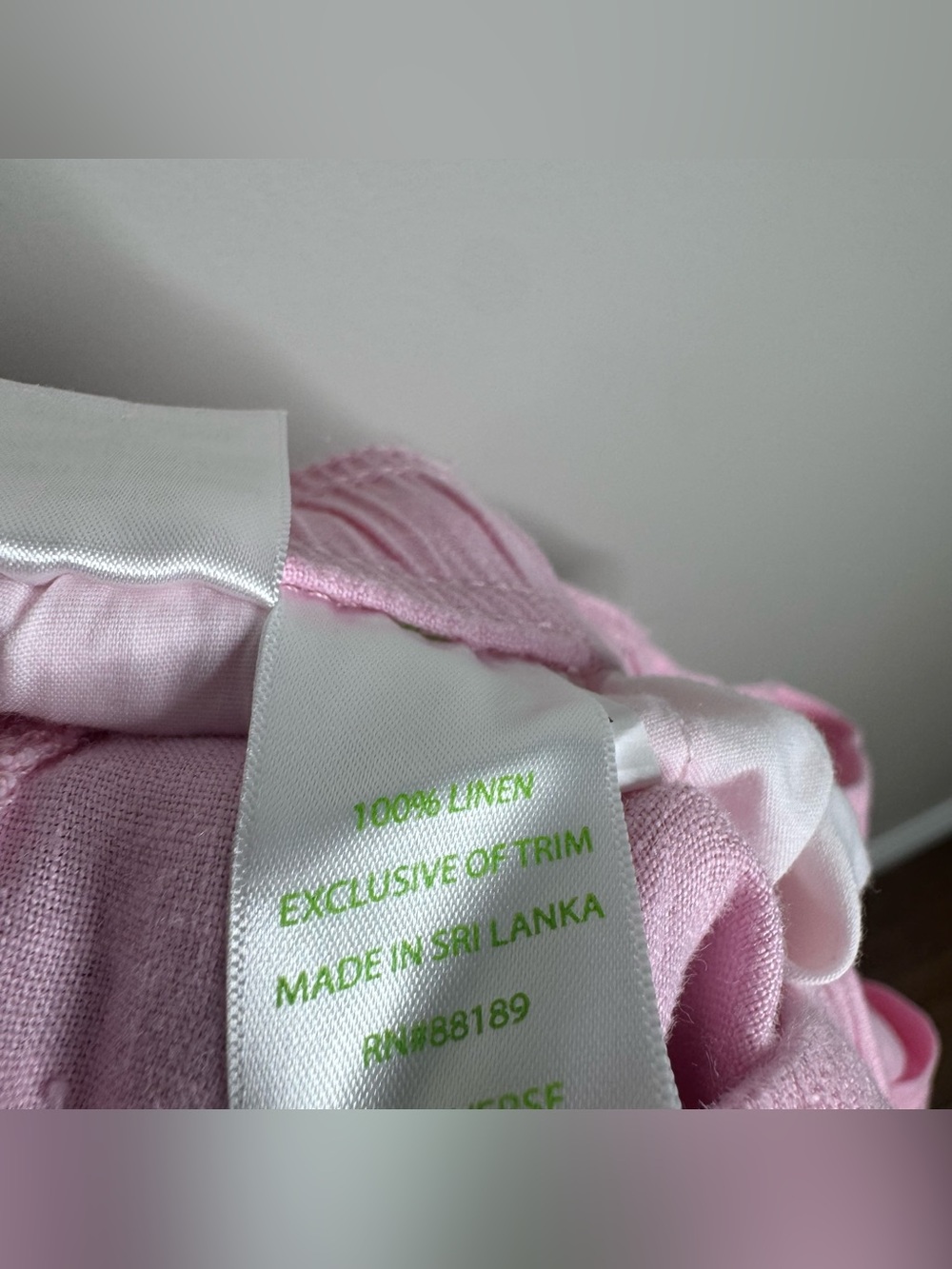 NWT Lilly Pulitzer Pink Taron 100% Linen Tapered Pull-on Pants Large Beach - Picture 9 of 10